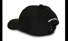 Peaked cap with logo in black